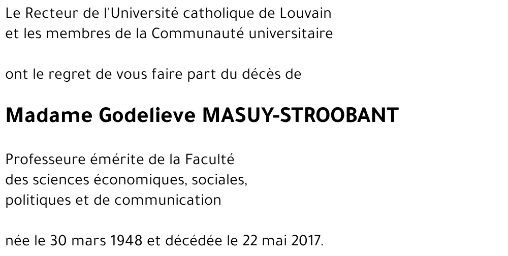 Godelieve MASUY-STROOBANT