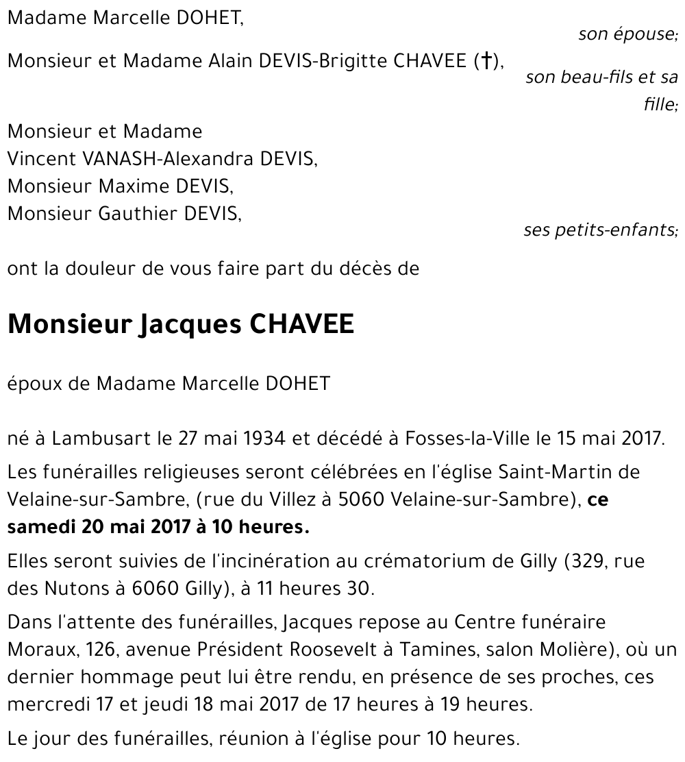 Jacques CHAVEE