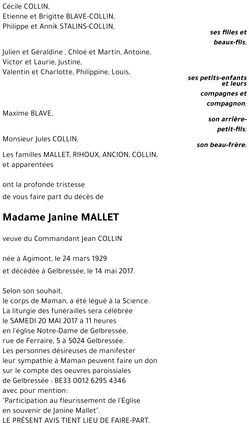 Janine MALLET