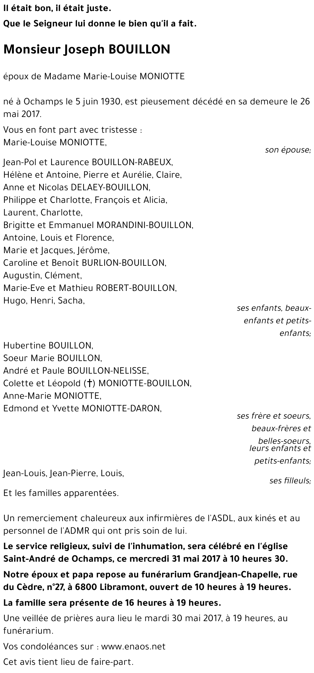 Joseph BOUILLON