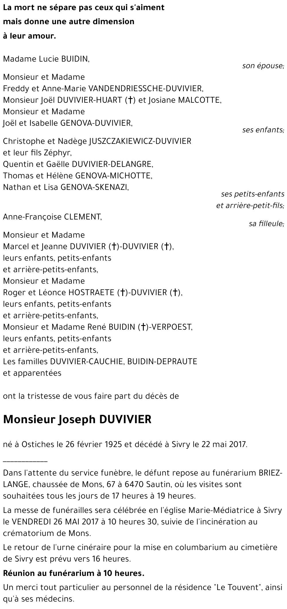 Joseph DUVIVIER