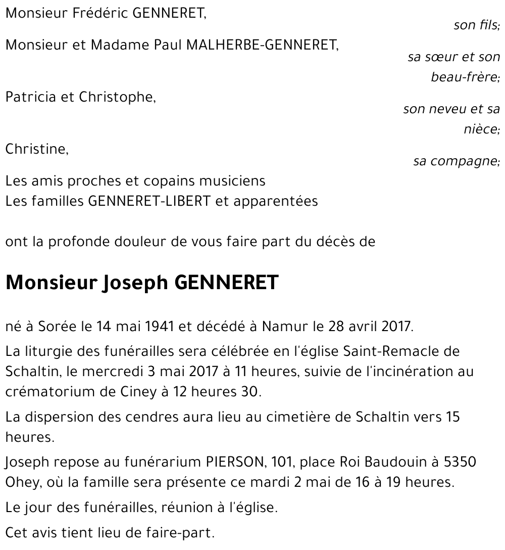 Joseph GENNERET