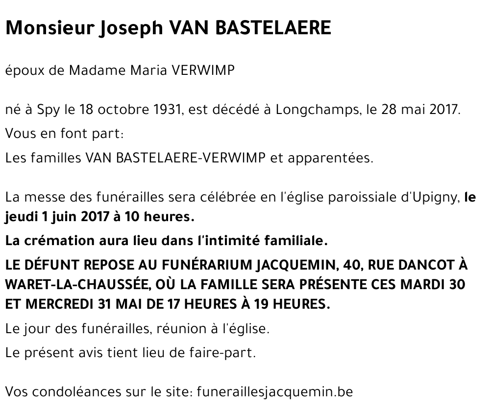 Joseph Van Bastelaere