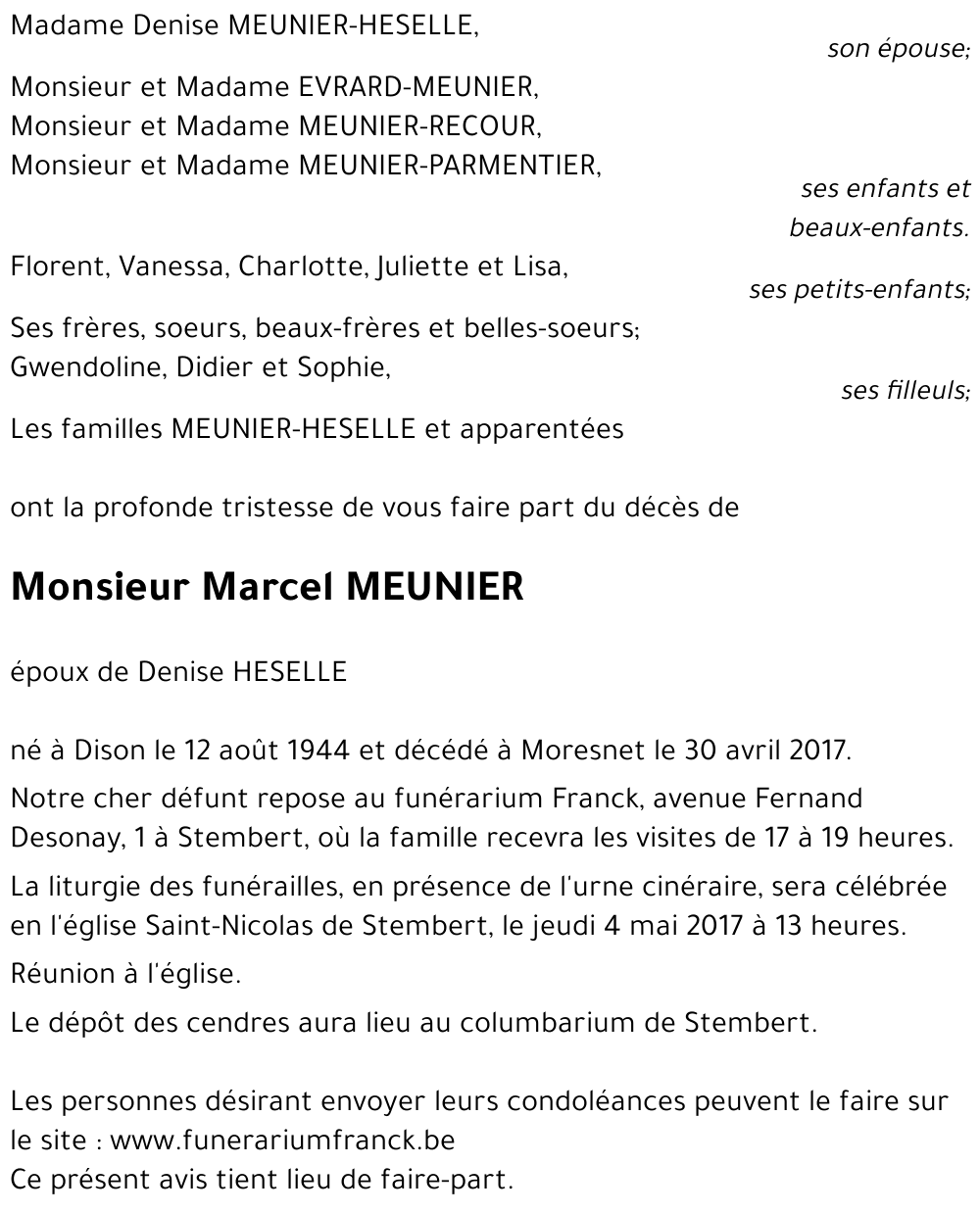 Marcel MEUNIER