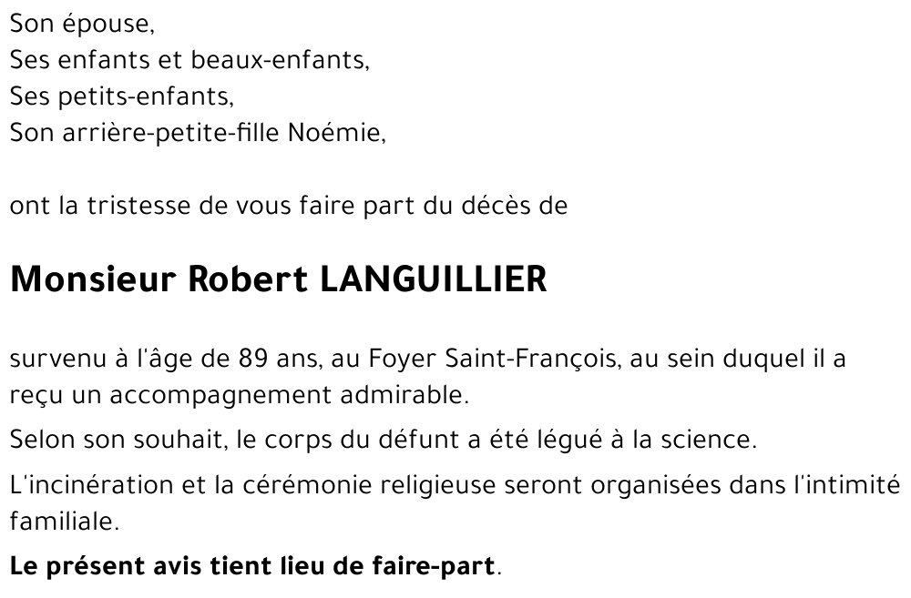Robert LANGUILLIER