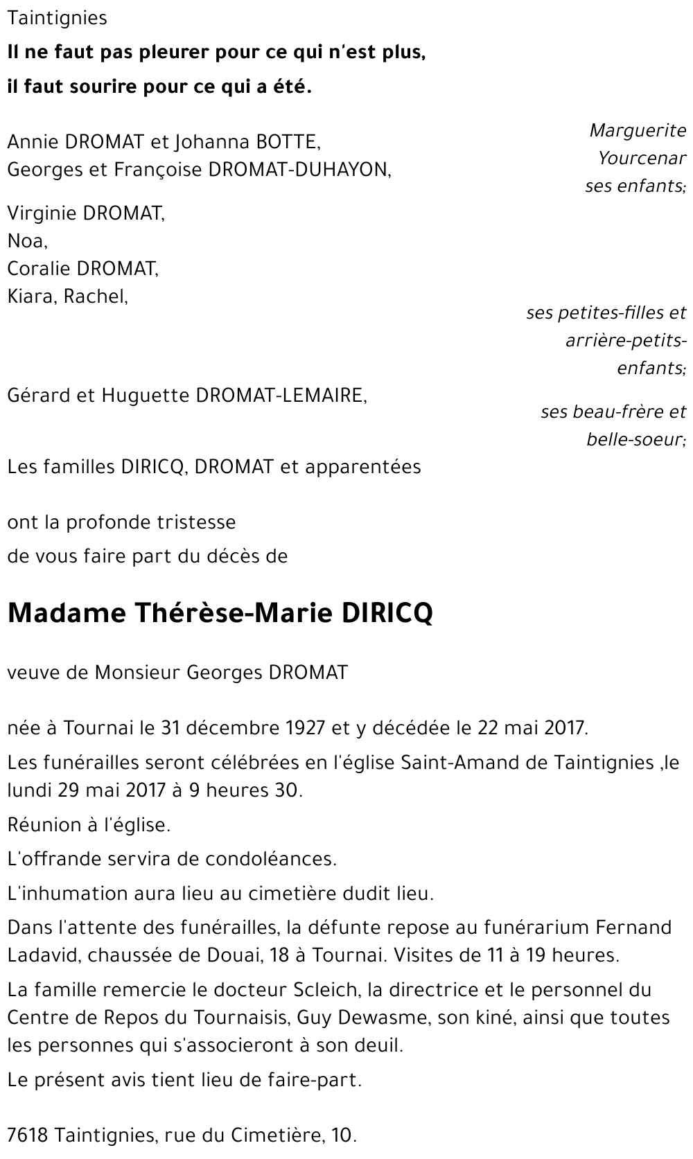 Thérèse-Marie DIRICQ