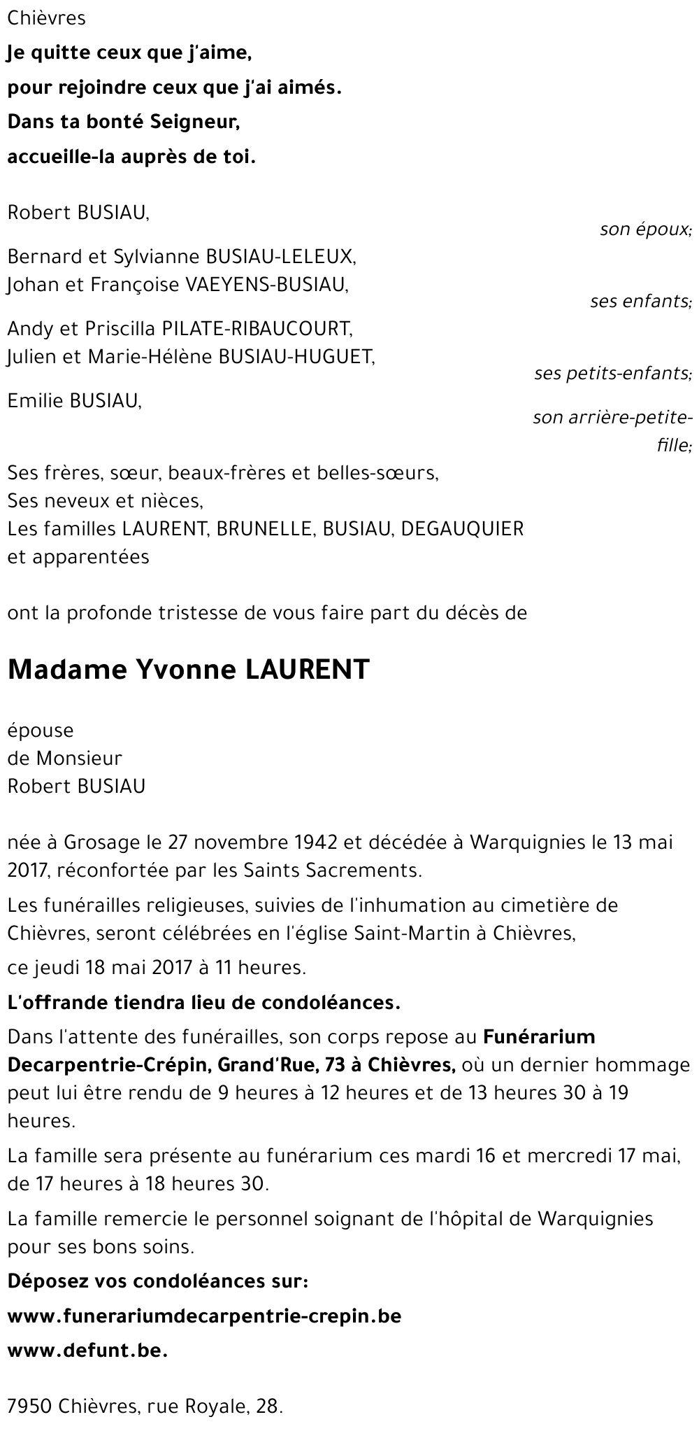 Yvonne LAURENT