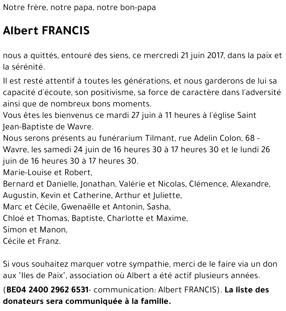 Albert FRANCIS