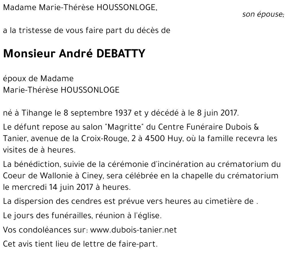 André DEBATTY