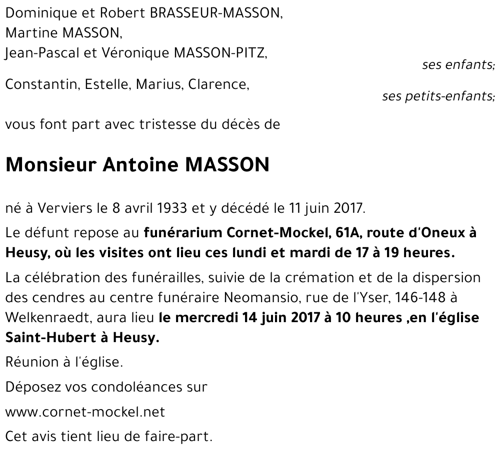 Antoine MASSON