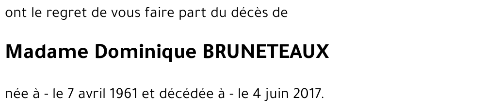 Dominique BRUNETEAUX