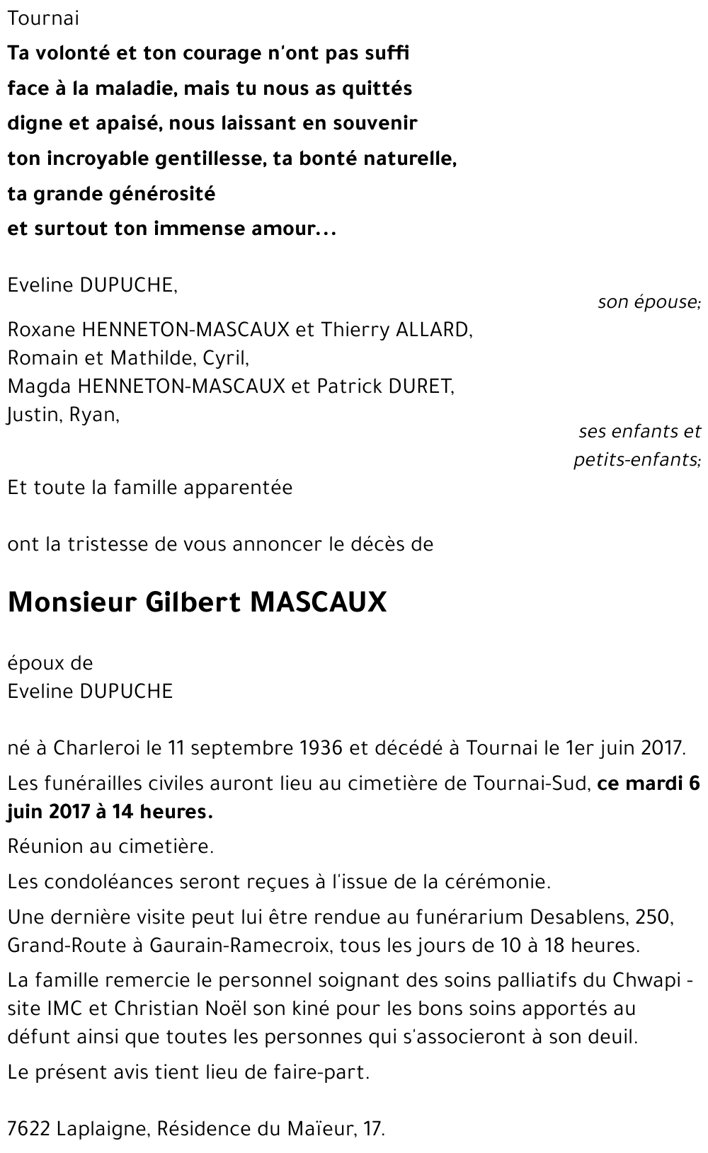 Gilbert MASCAUX