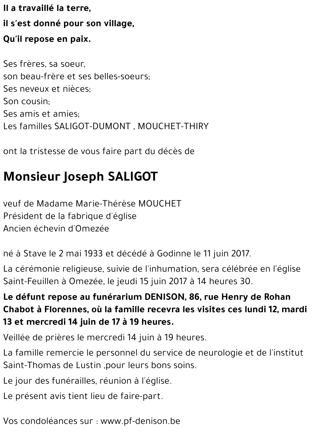 Joseph SALIGOT