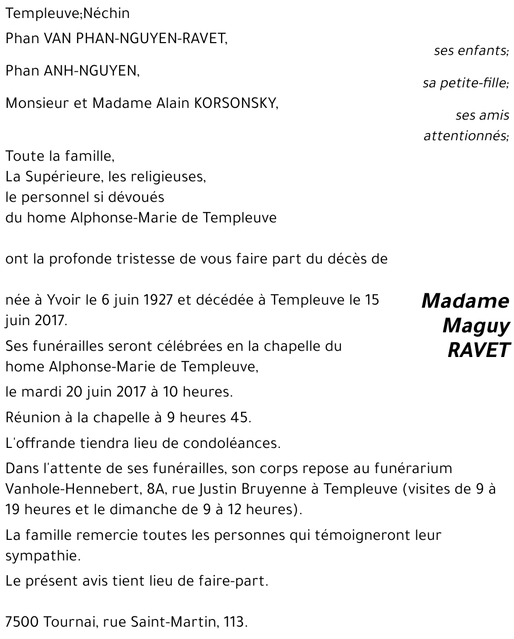 Marguerite RAVET