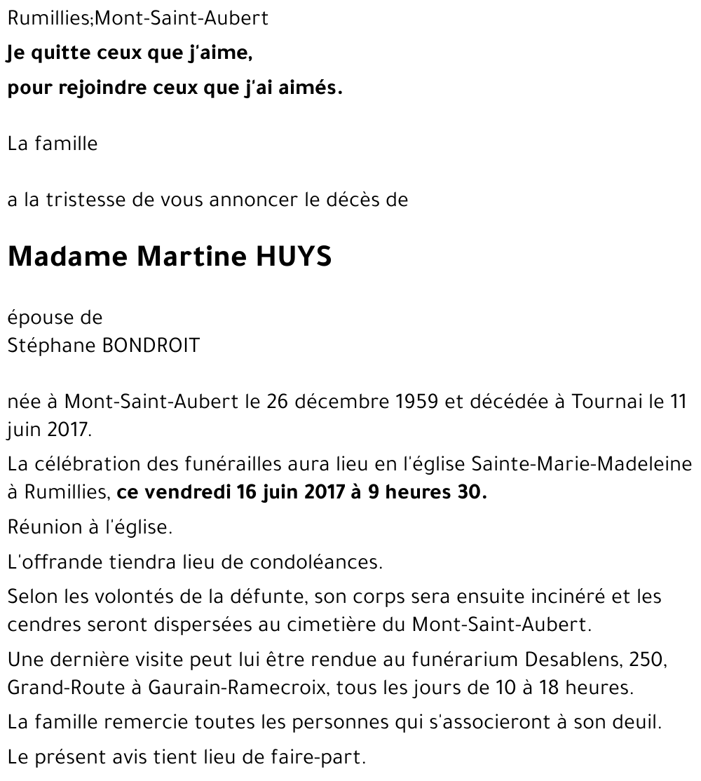 Martine HUYS