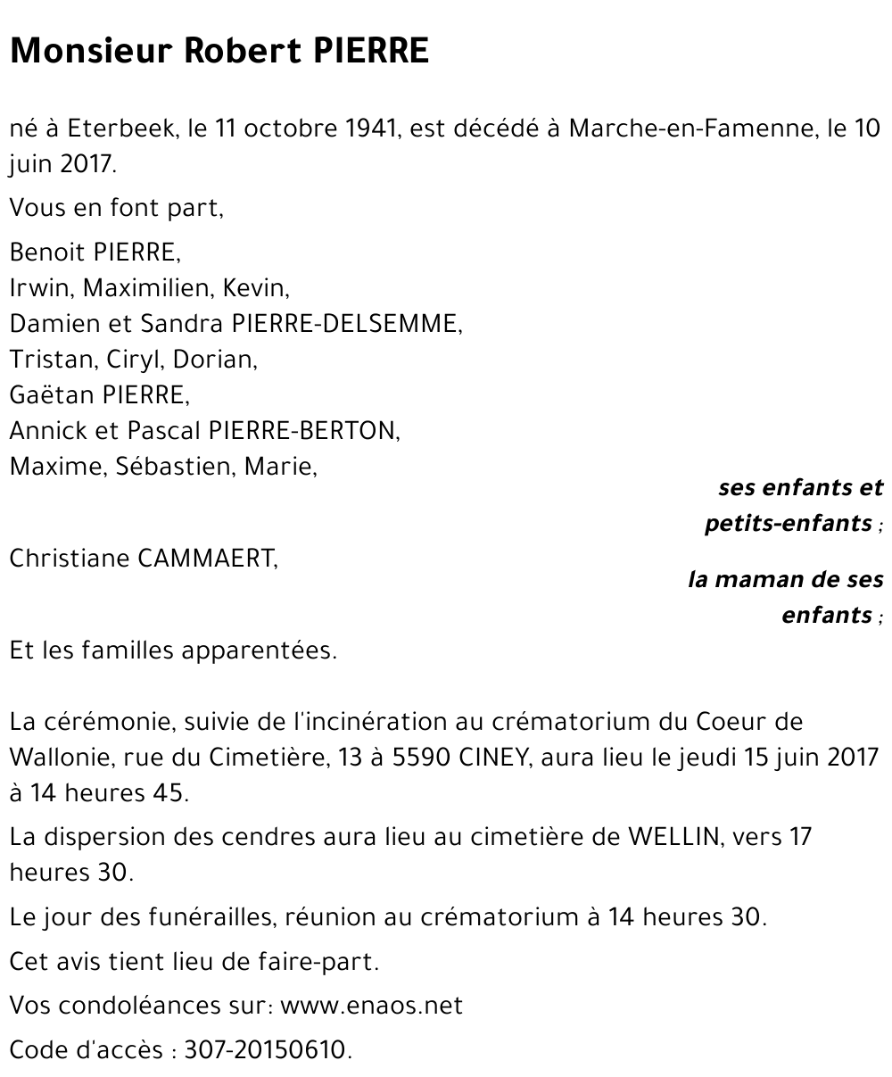 Robert PIERRE