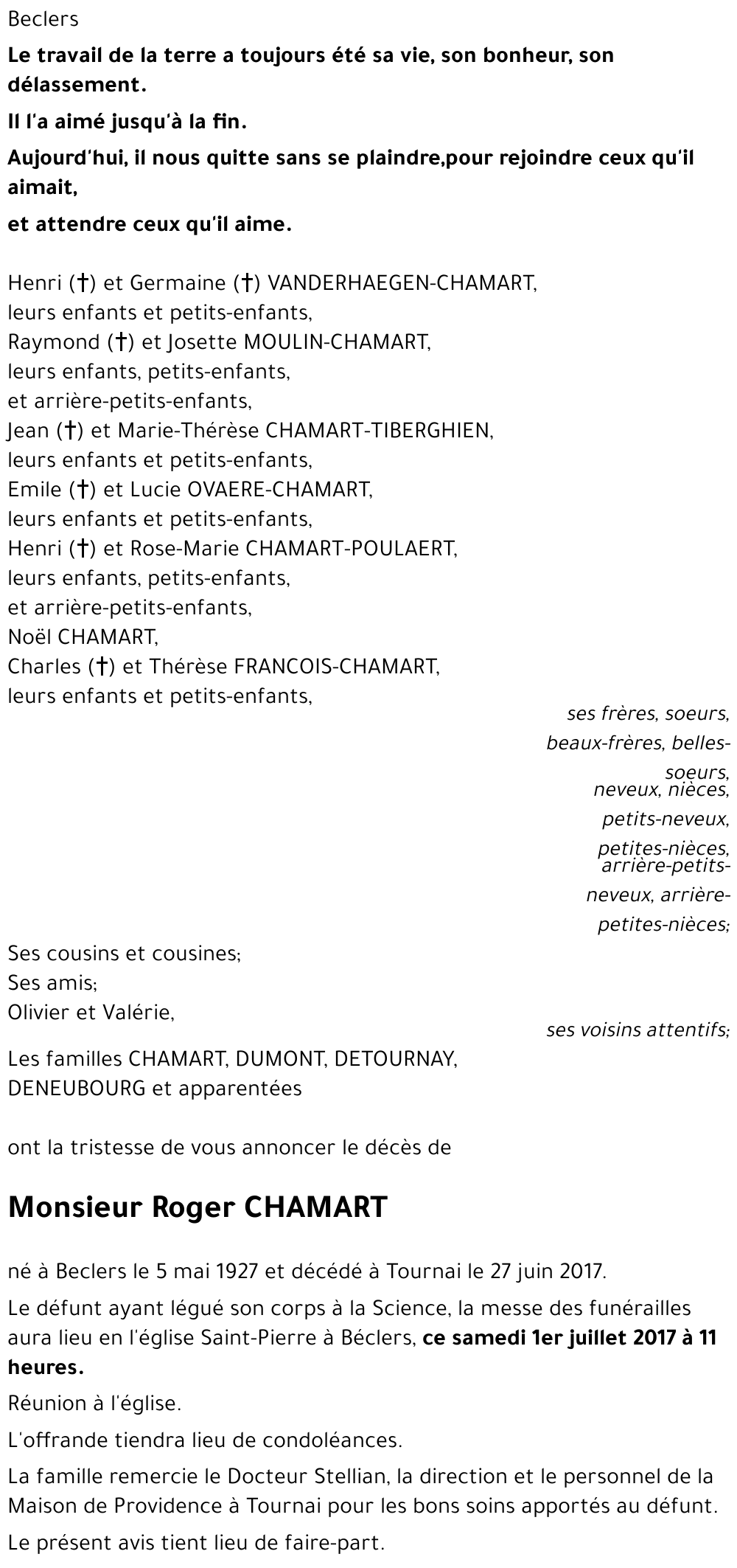 Roger CHAMART