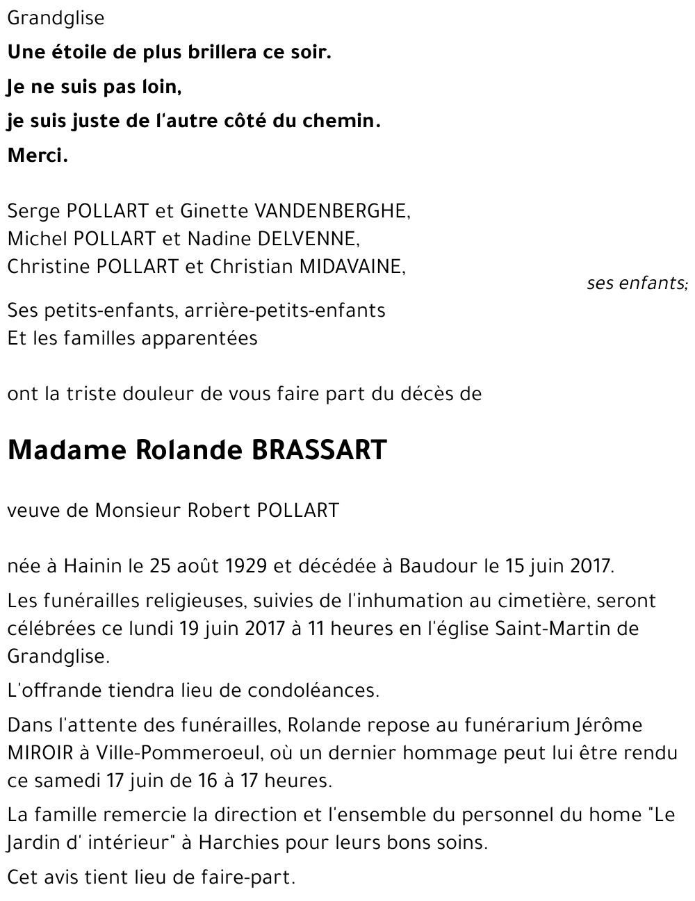 Rolande BRASSART