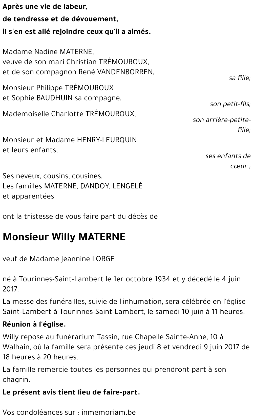 Willy MATERNE