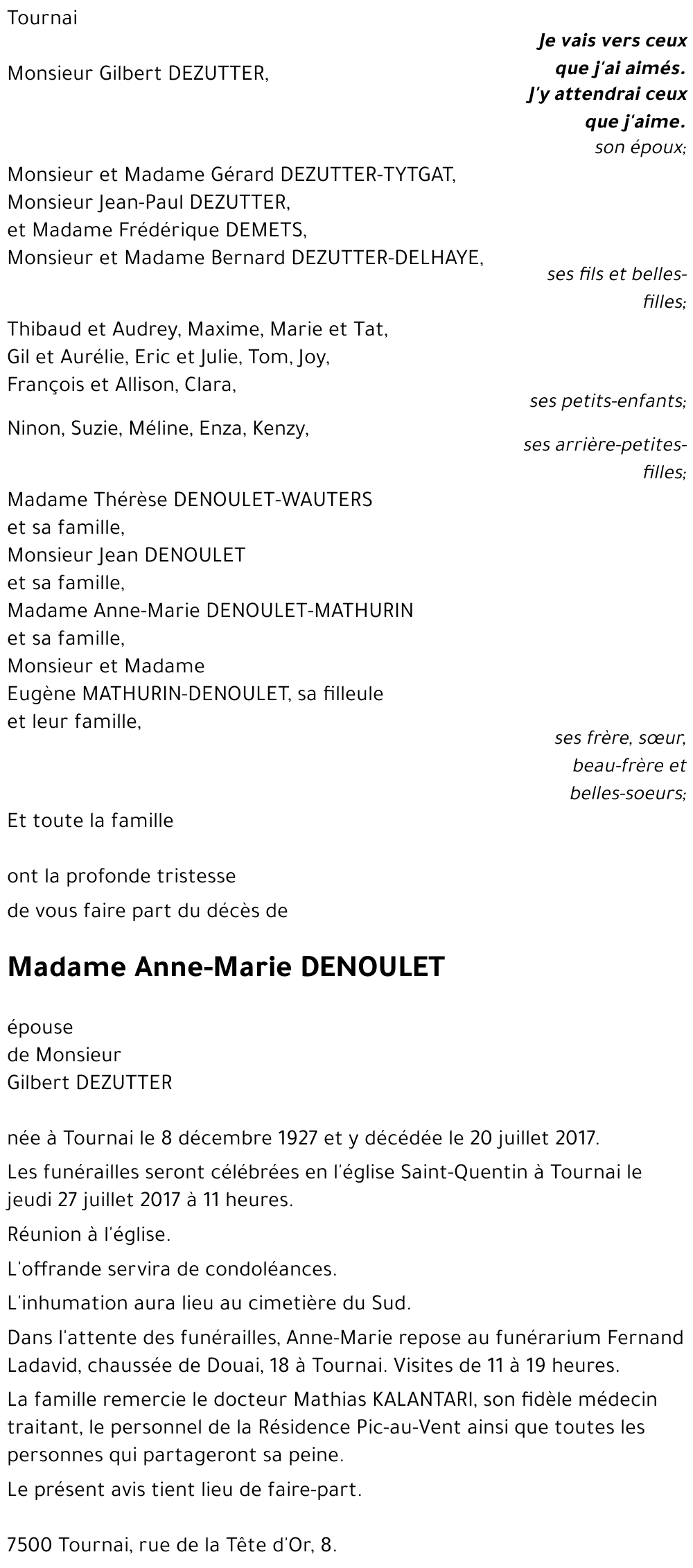 Anne-Marie DENOULET