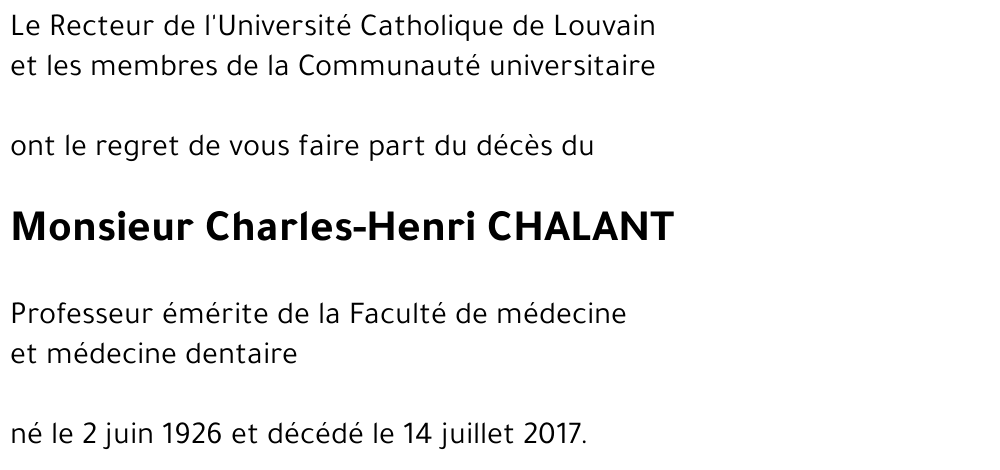 Charles-Henri CHALANT