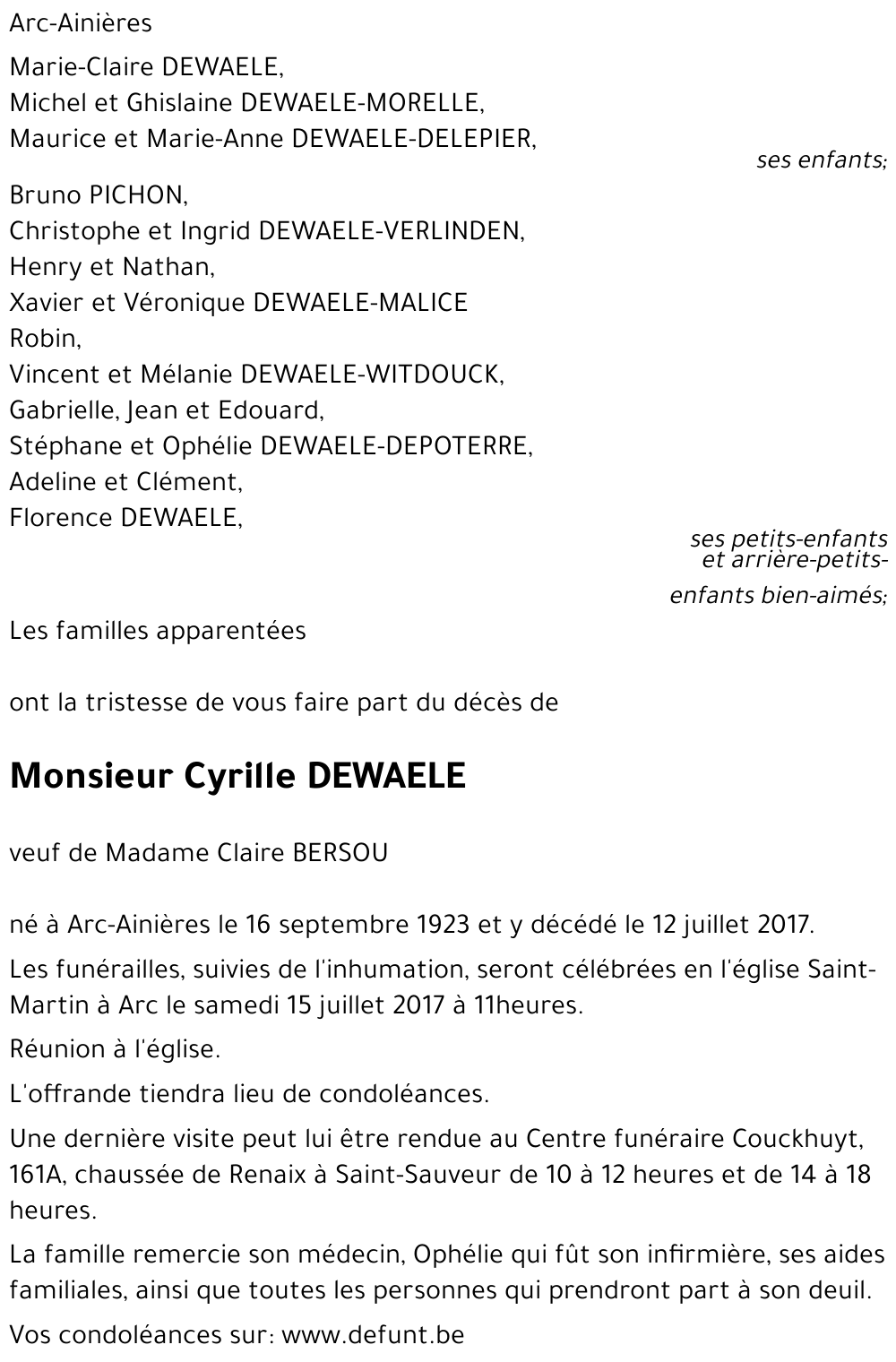 Cyrille DEWAEALE