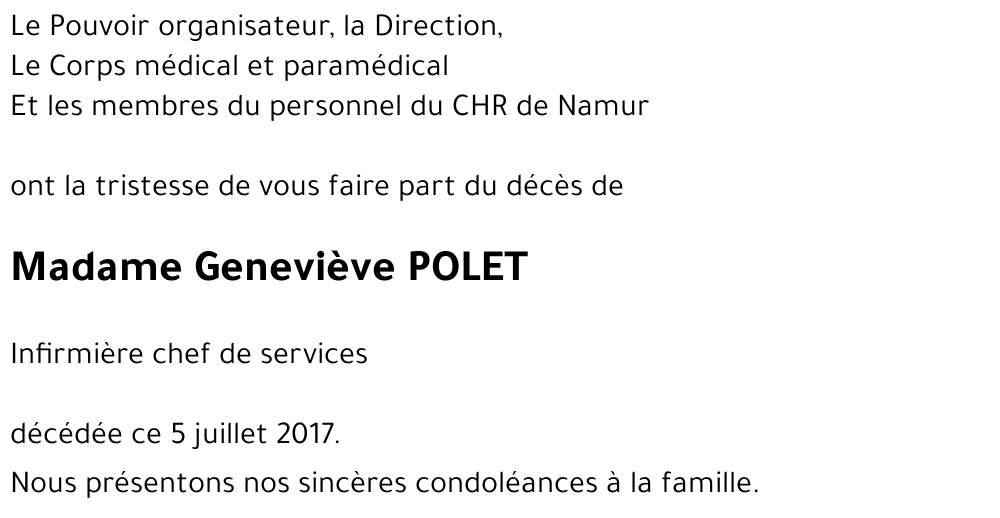 Geneviève POLET