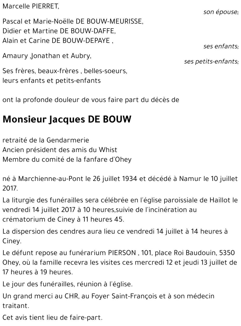 jacques DE BOUW