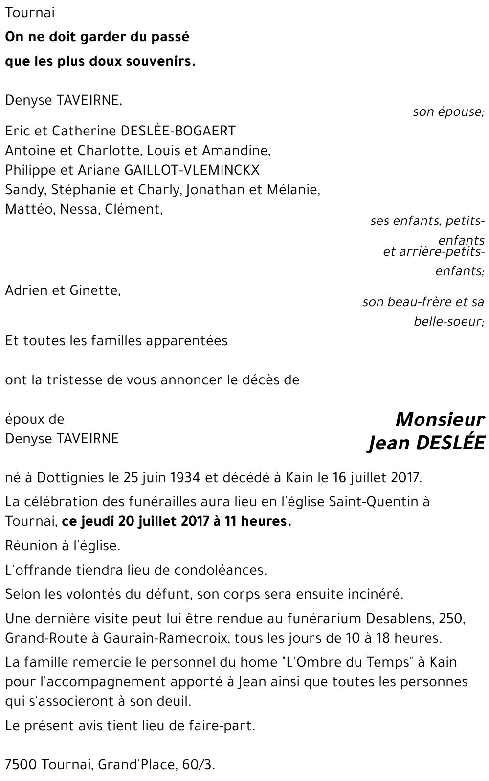 Jean DESLÉE