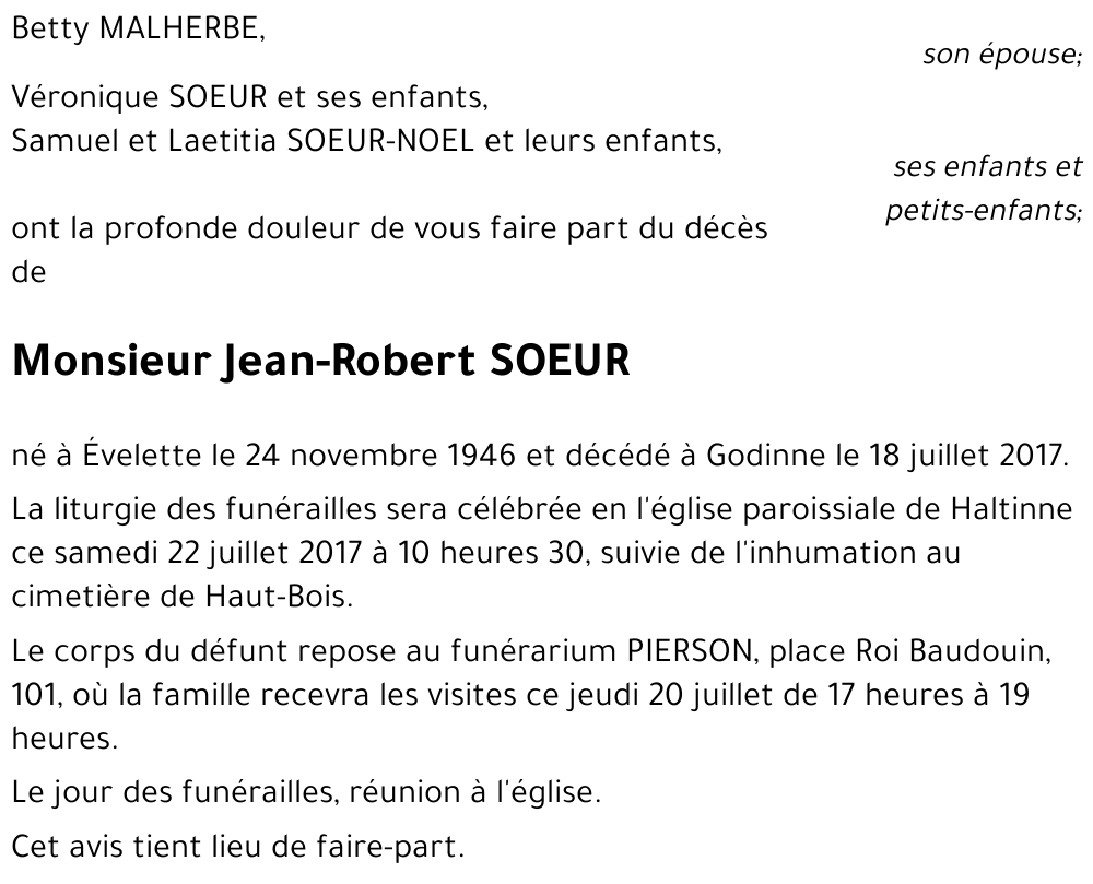 Jean-Robert SOEUR