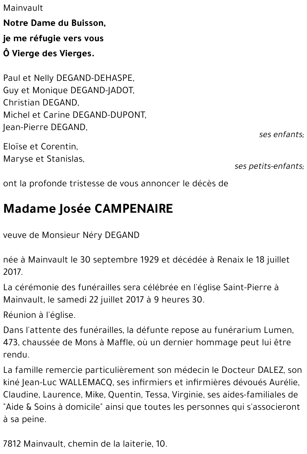 Josée CAMPENAIRE