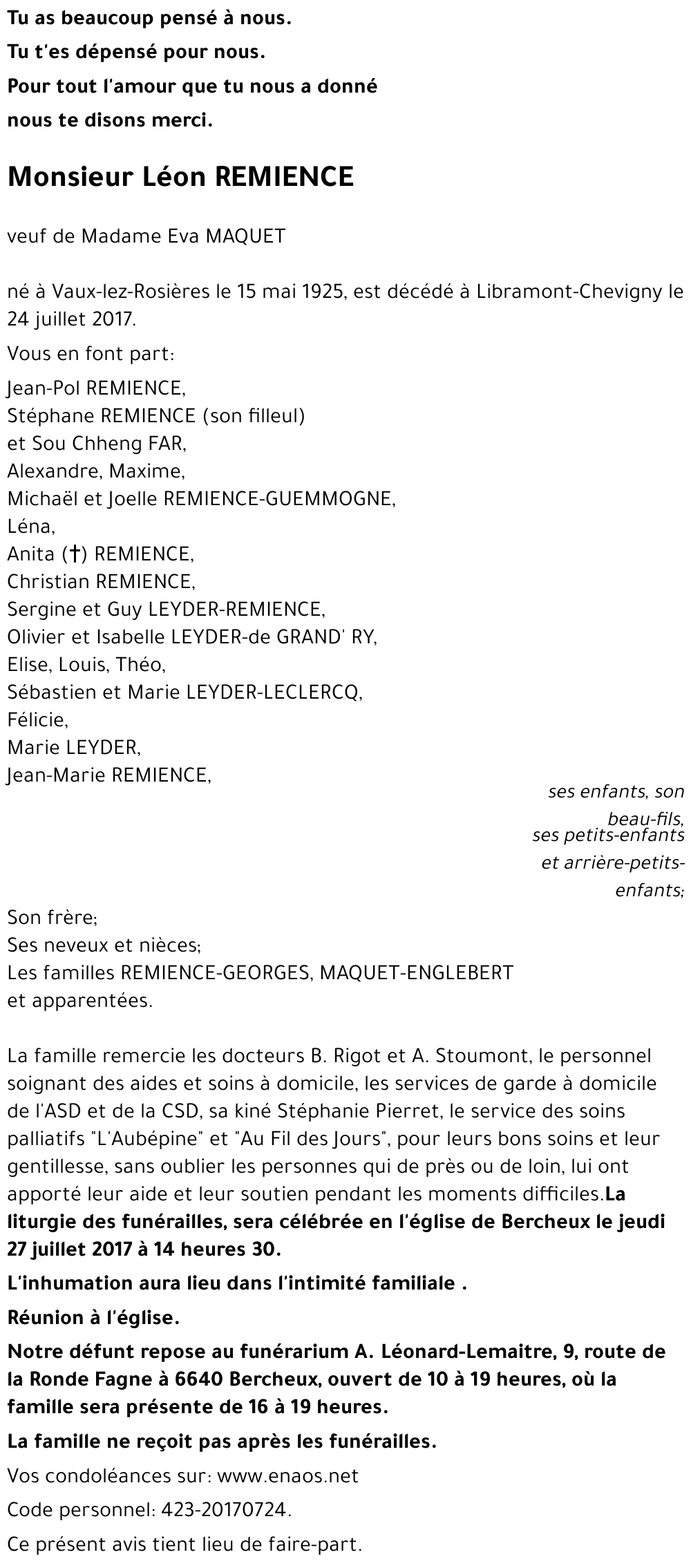 Léon REMIENCE
