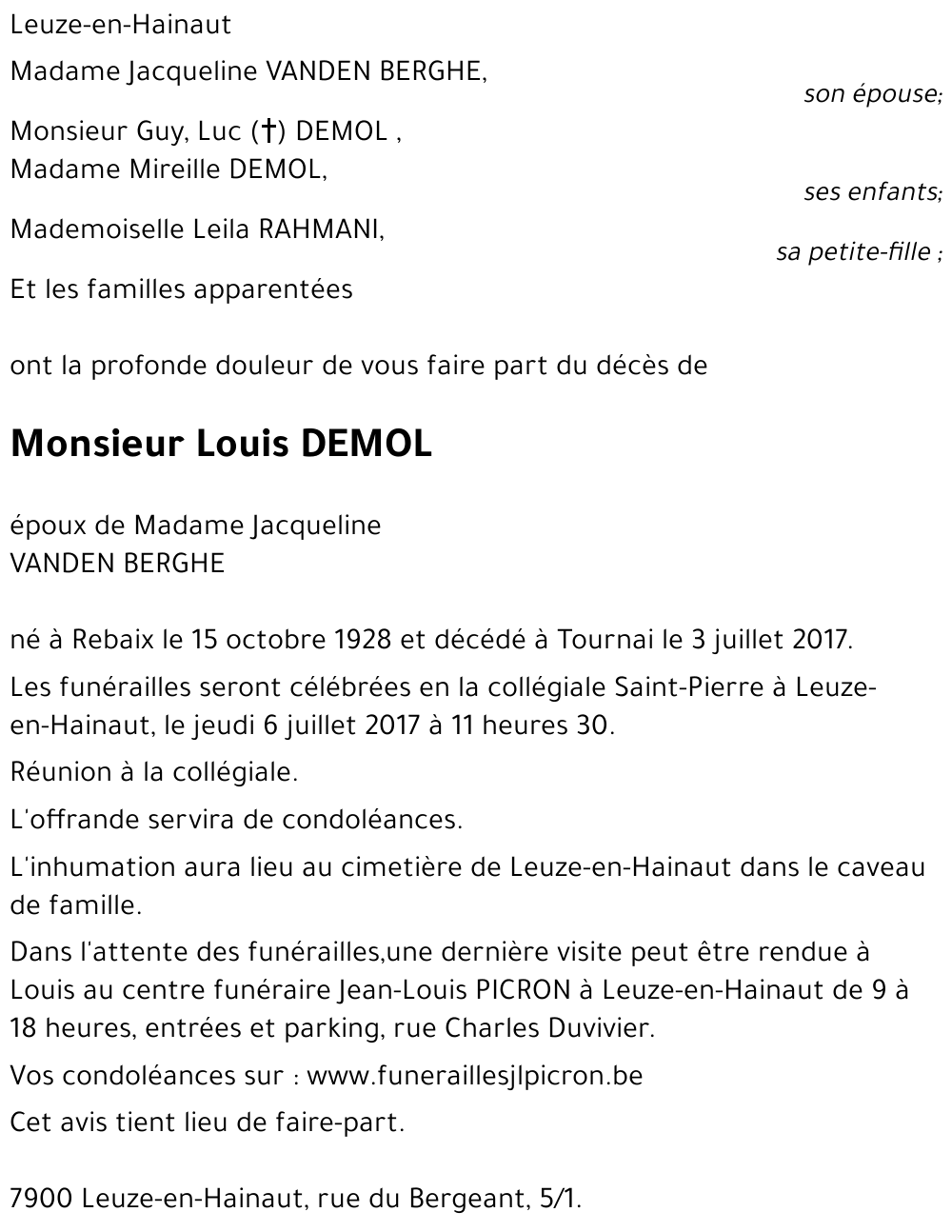 Louis DEMOL