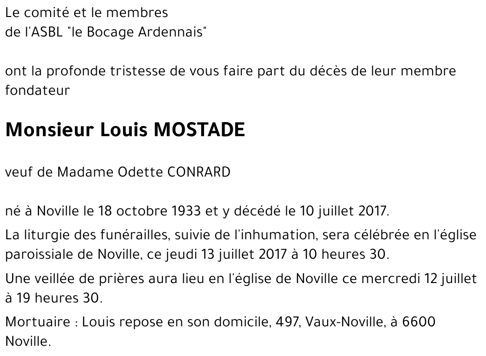 Louis MOSTADE