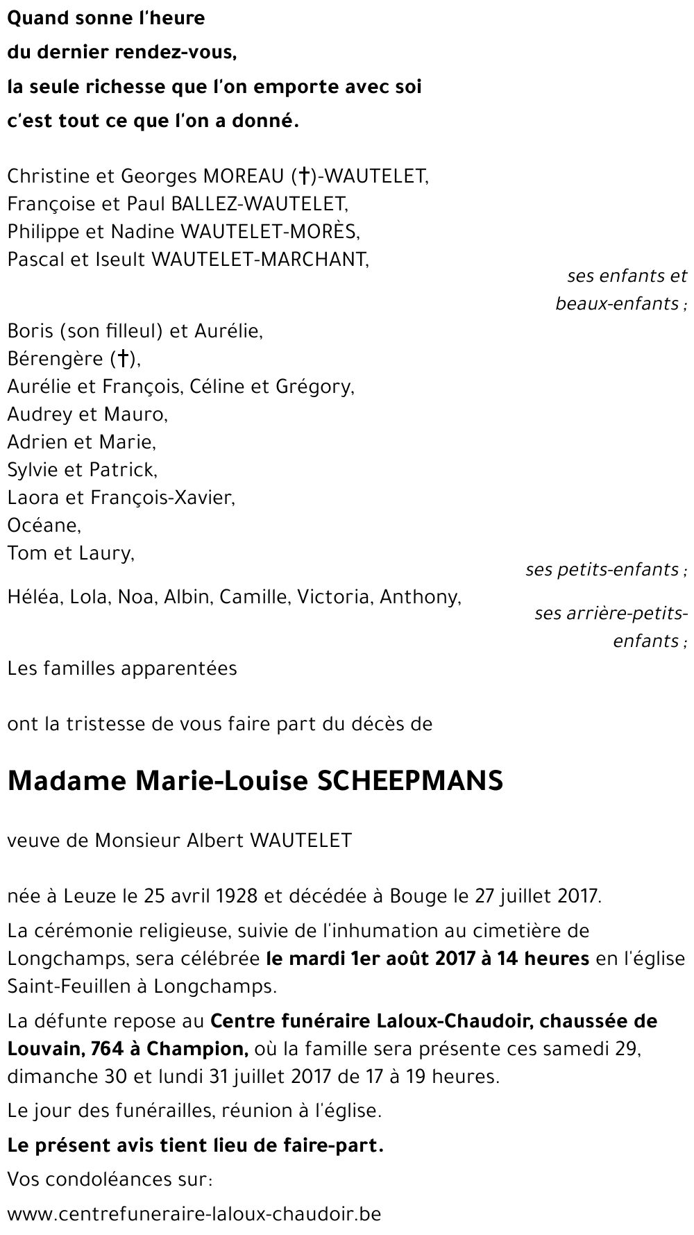 Marie-Louise SCHEEPMANS