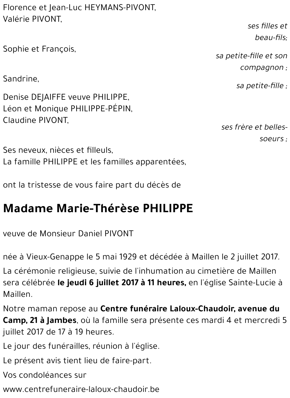 Marie-Thérèse PHILIPPE