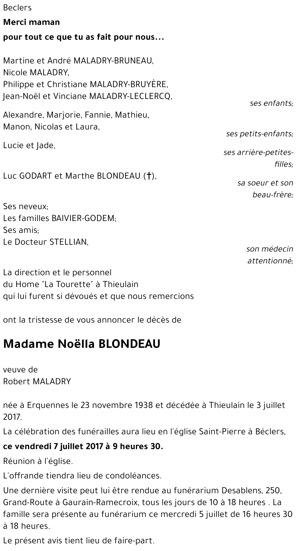 Noëlla BLONDEAU