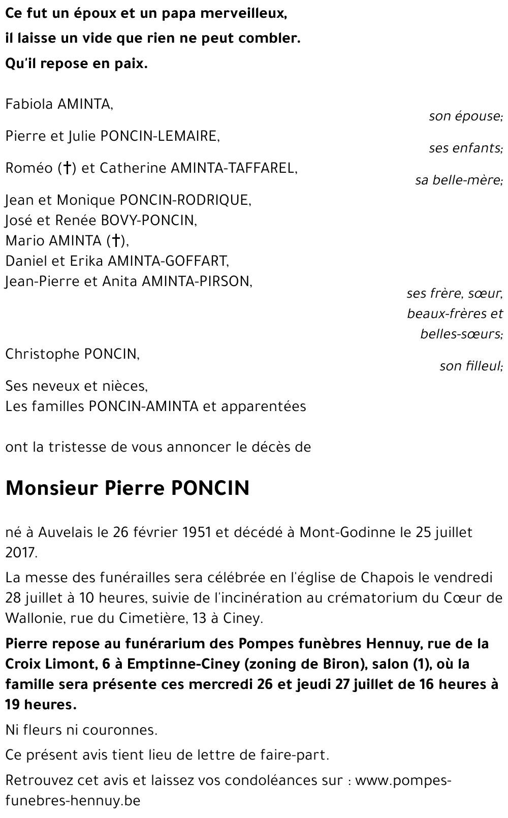 Pierre PONCIN