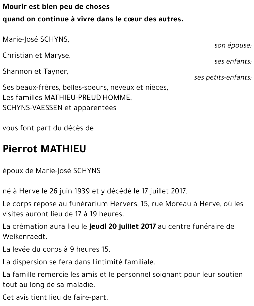 Pierrot MATHIEU