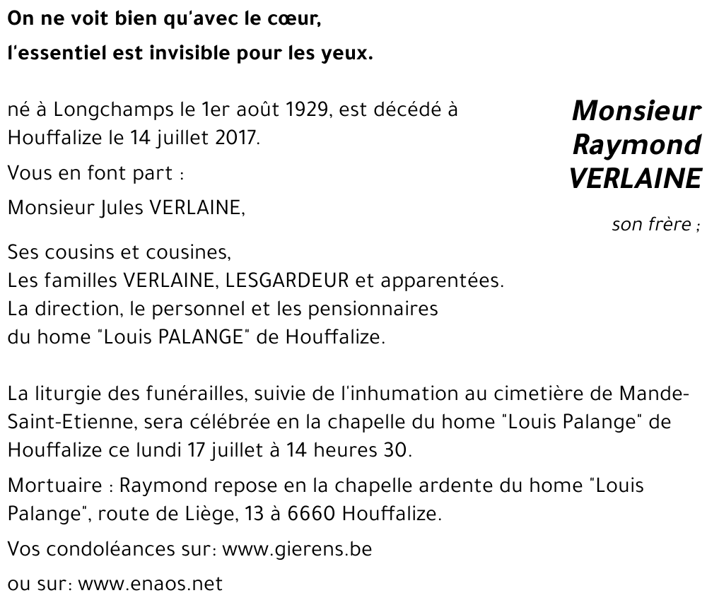 Raymond VERLAINE
