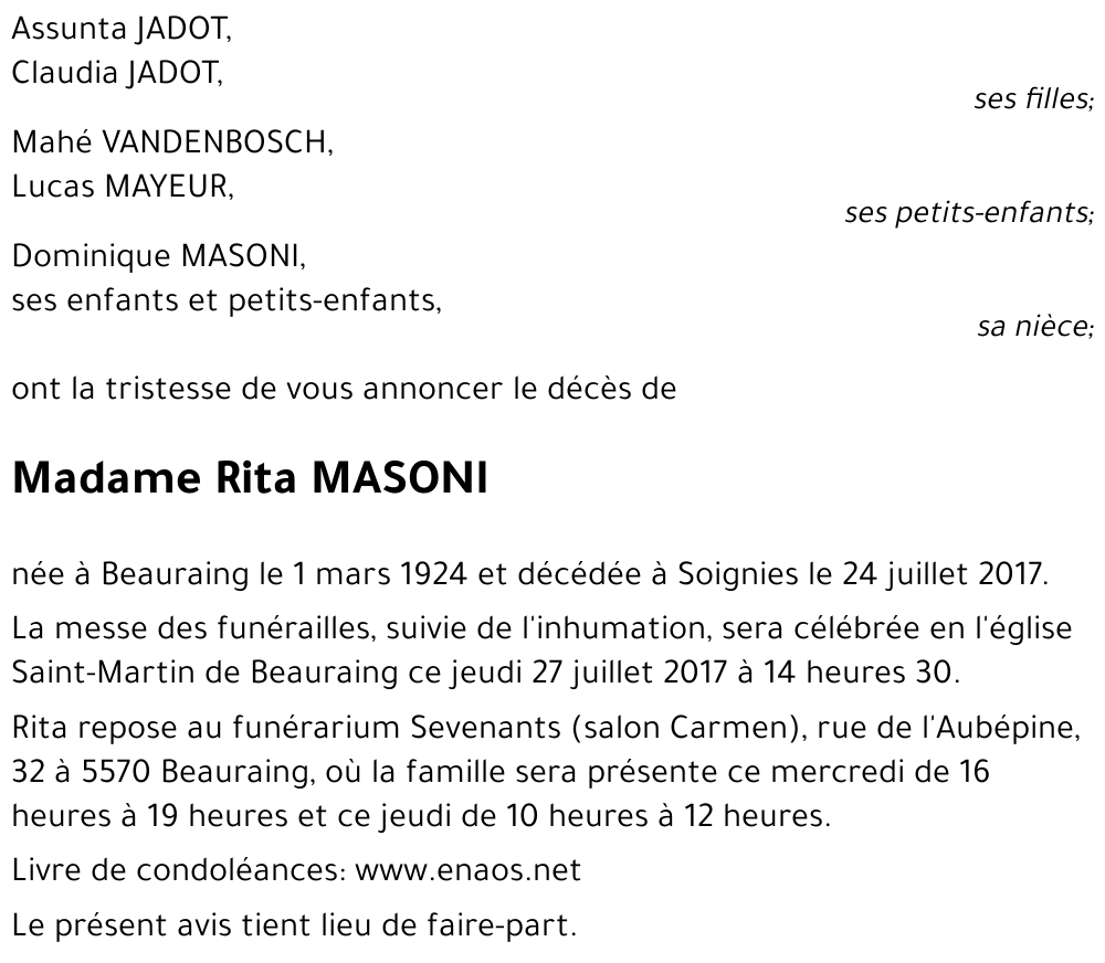 Rita MASONI