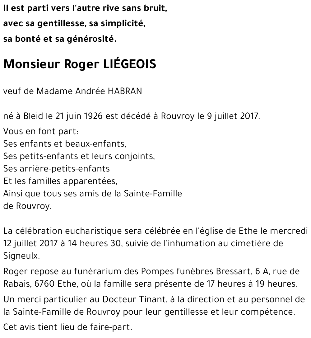 Roger LIÉGEOIS 