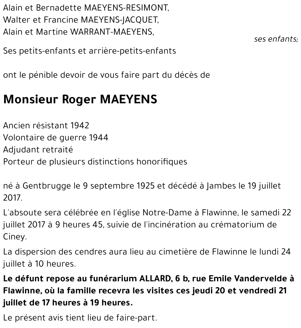 Roger MAEYENS