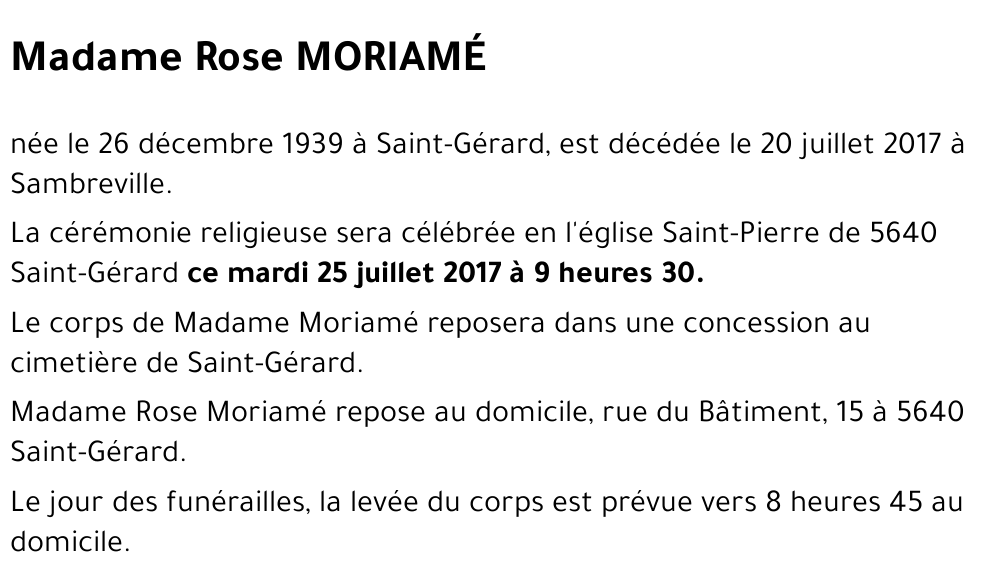 Rose MORIAMé