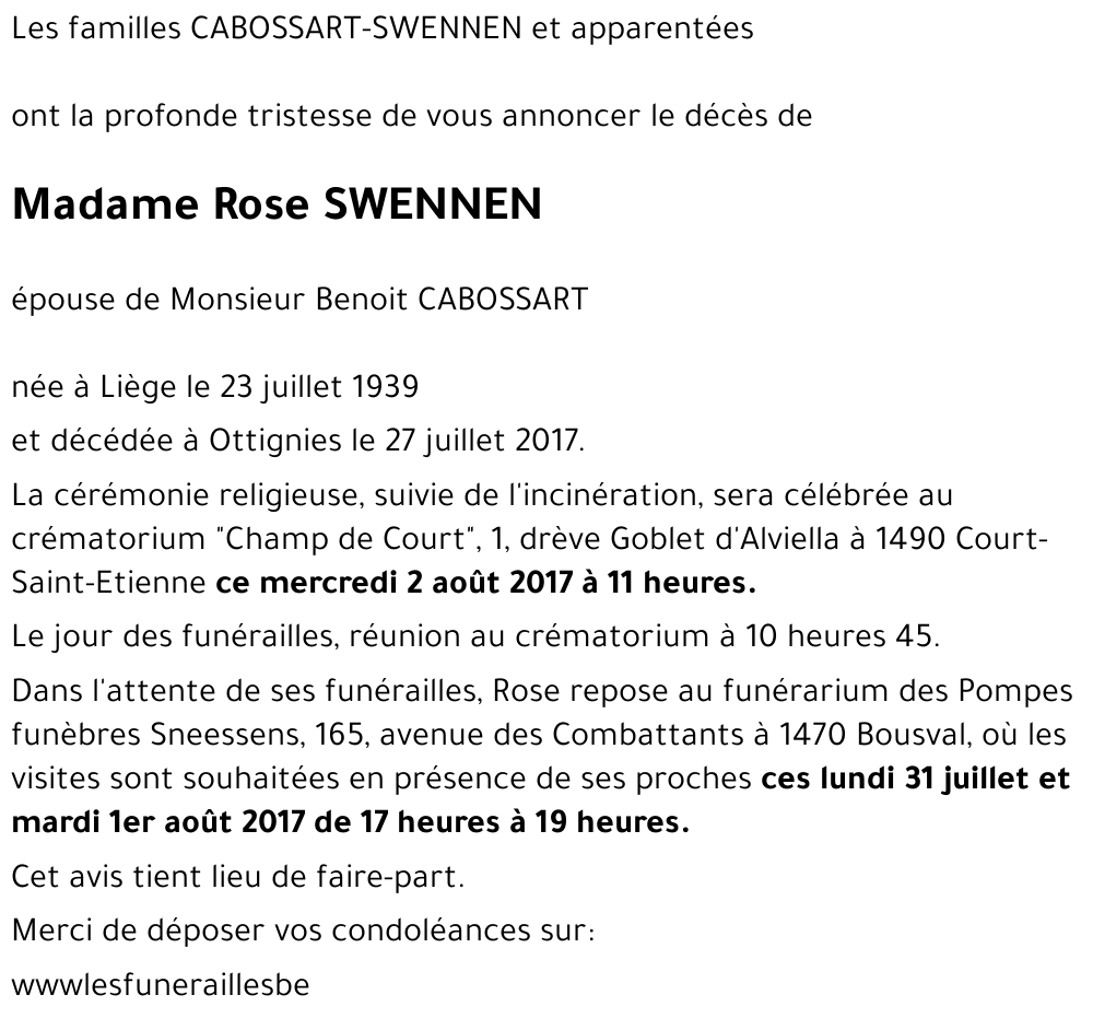 ROSE SWENNEN