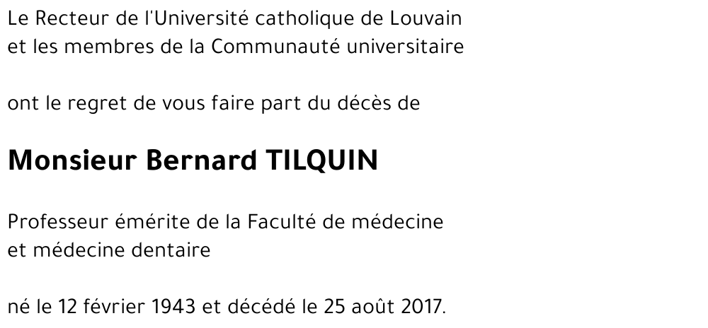 Bernard TILQUIN