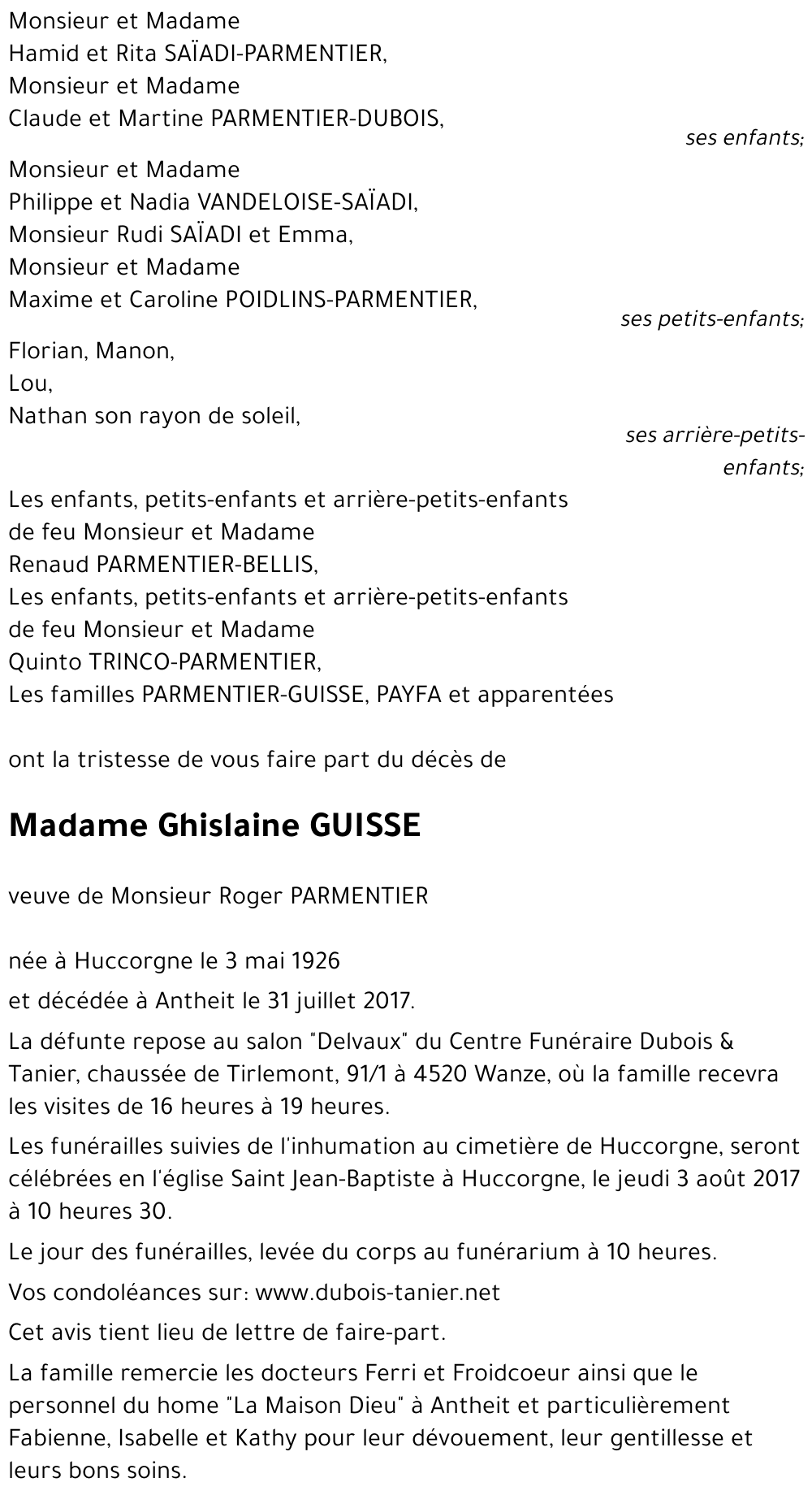 Ghislaine GUISSE