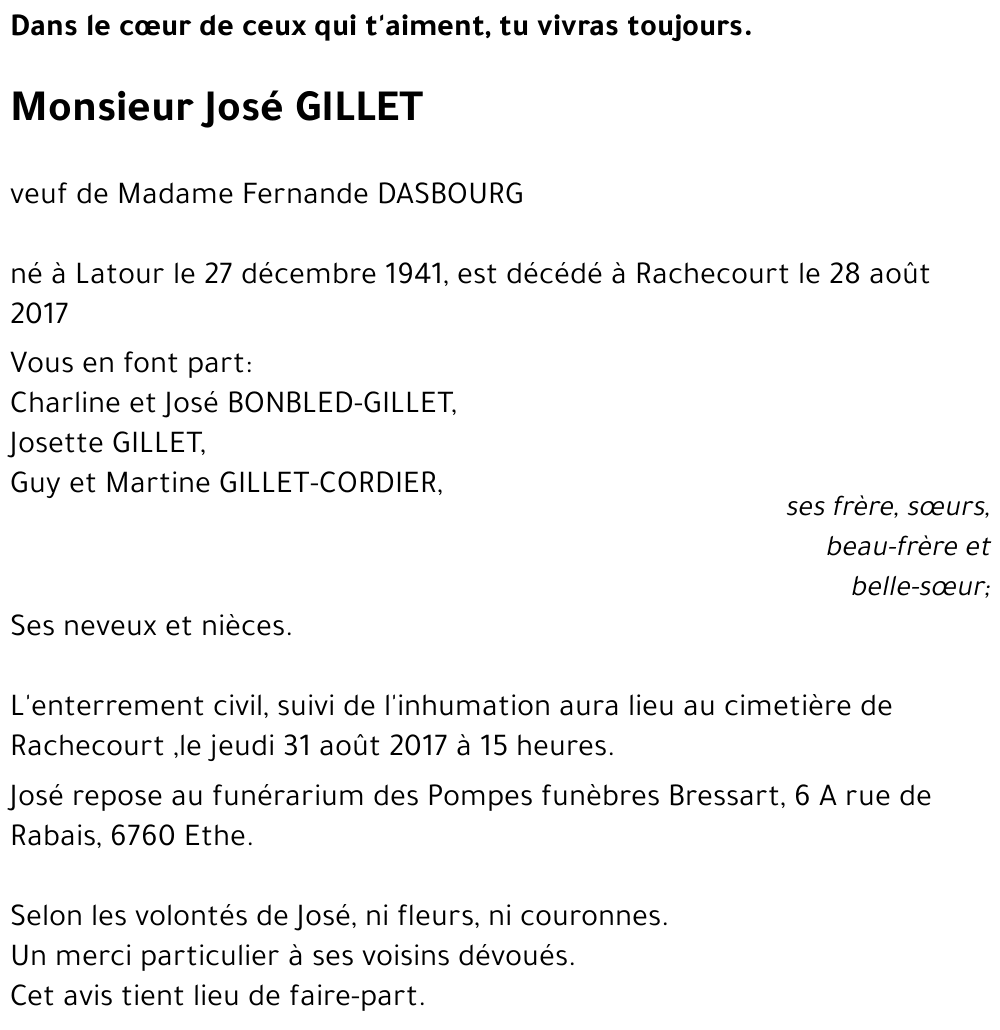 José GILLET 