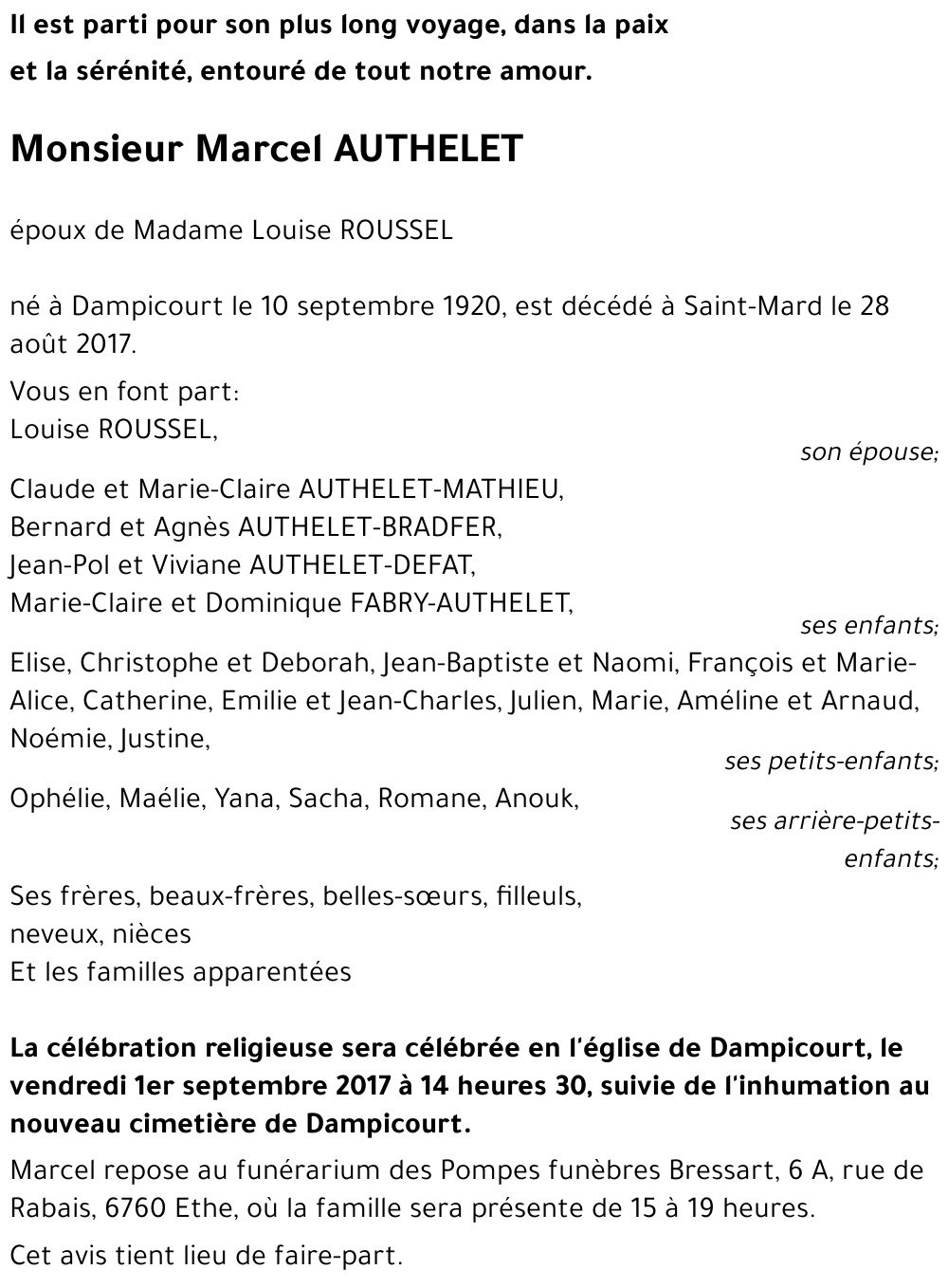 Marcel AUTHELET 