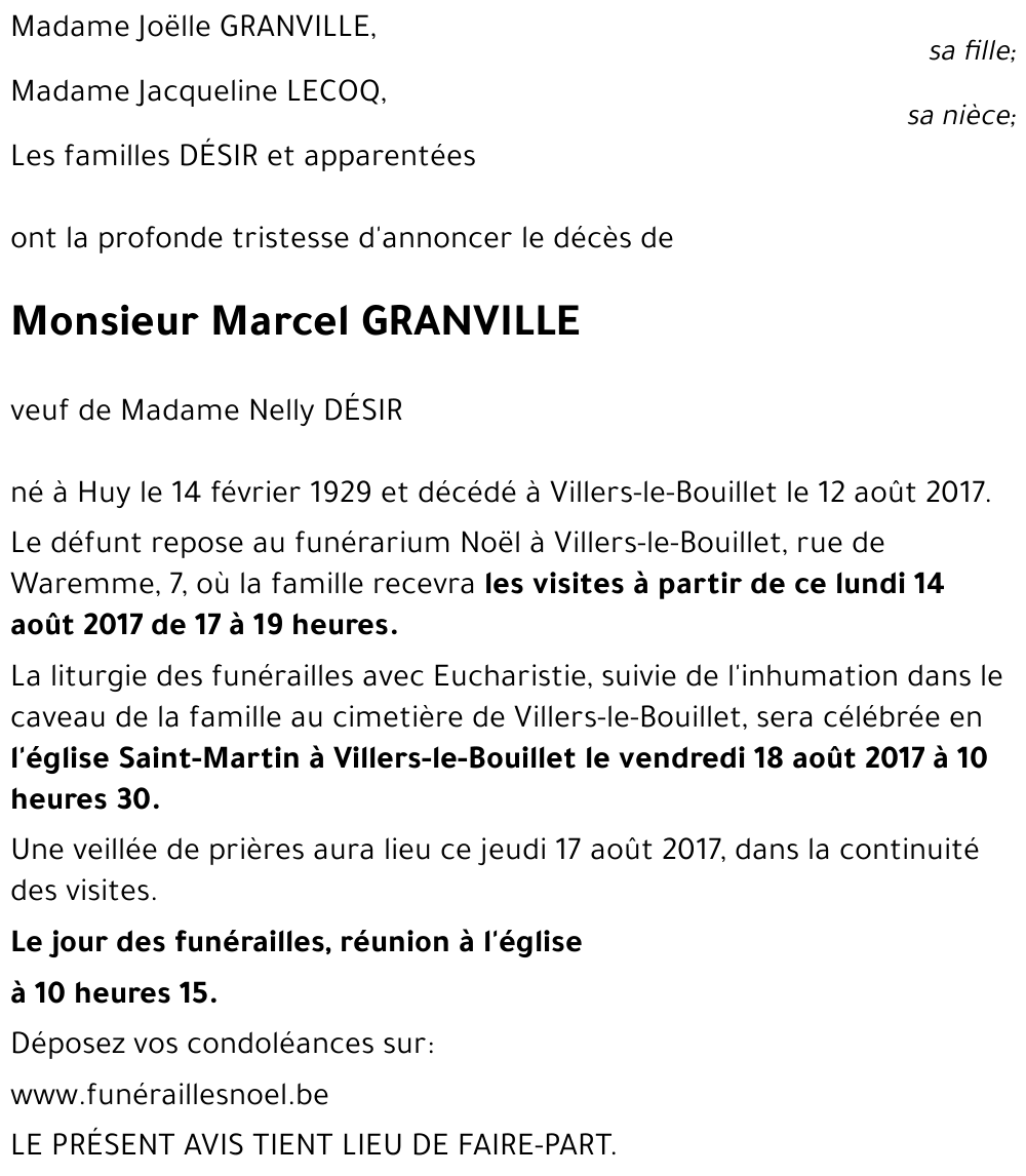 Marcel GRANVILLE